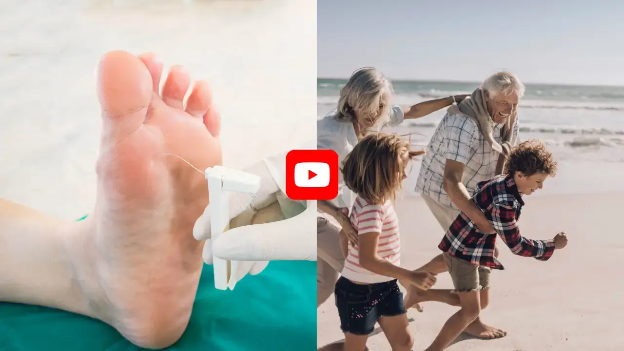 Person experiencing relief from neuropathy symptoms in the legs and feet